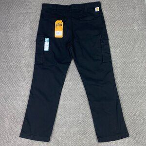 Carhartt Rugged Flex Relaxed Fit Canvas Cargo Work Pants Men's 40 x 32 Black